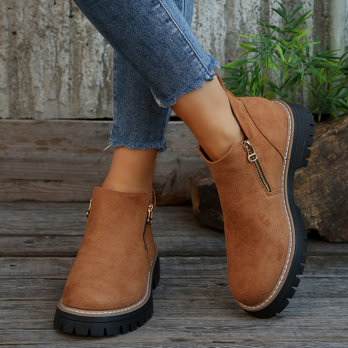 Radegunde® | Robuste Stiefel mit Reißverschluss