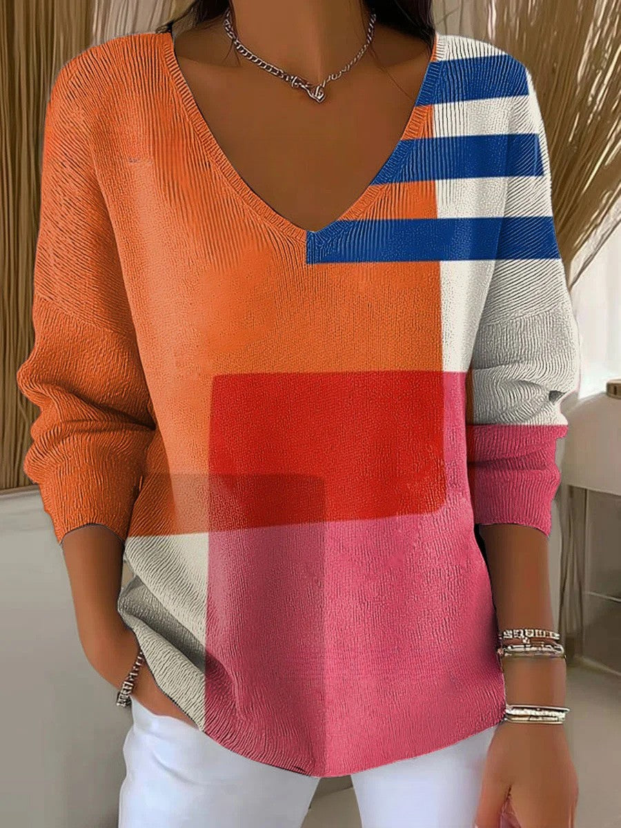 Irmgard® | Strickpullover mit V-Ausschnitt