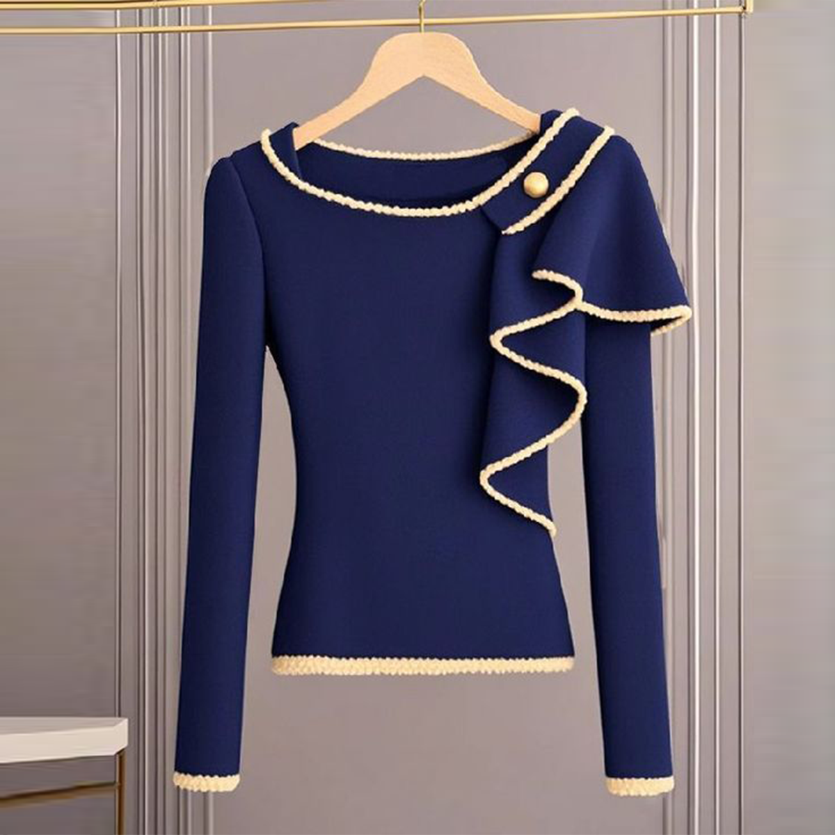Thea® | Langarmpullover in Frischem Blau
