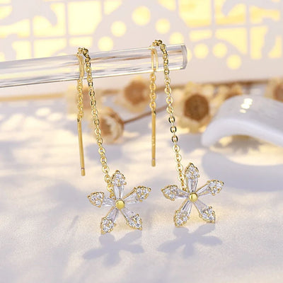 Aure® | BLUMEN-DIAMANT-STECKEROHRRINGE (PAAR)