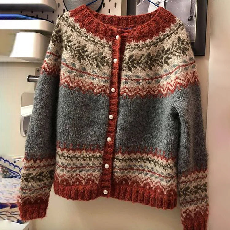 SYBILLE® | Jacquard-Pullover mit Knöpfen
