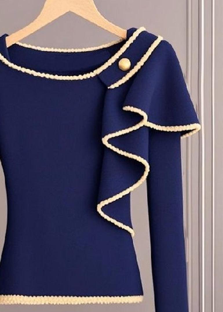 Thea® | Langarmpullover in Frischem Blau