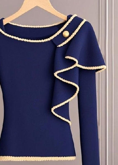 Thea® | Langarmpullover in Frischem Blau
