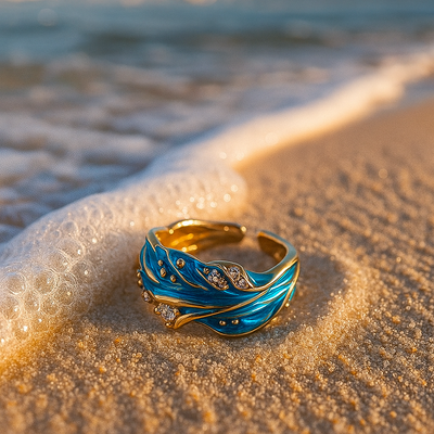 Milena | Antiker Ring mit gewelltem Muster