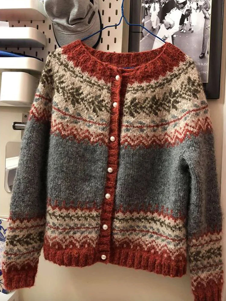 SYBILLE® | Jacquard-Pullover mit Knöpfen