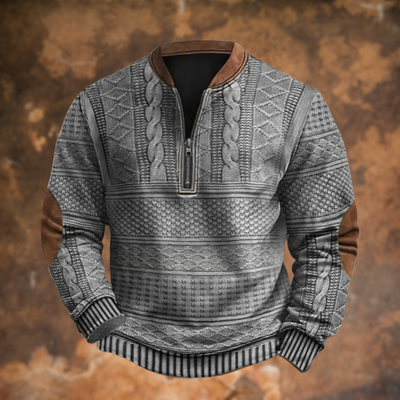 Alois® | Sweatshirt mit Reißverschluss