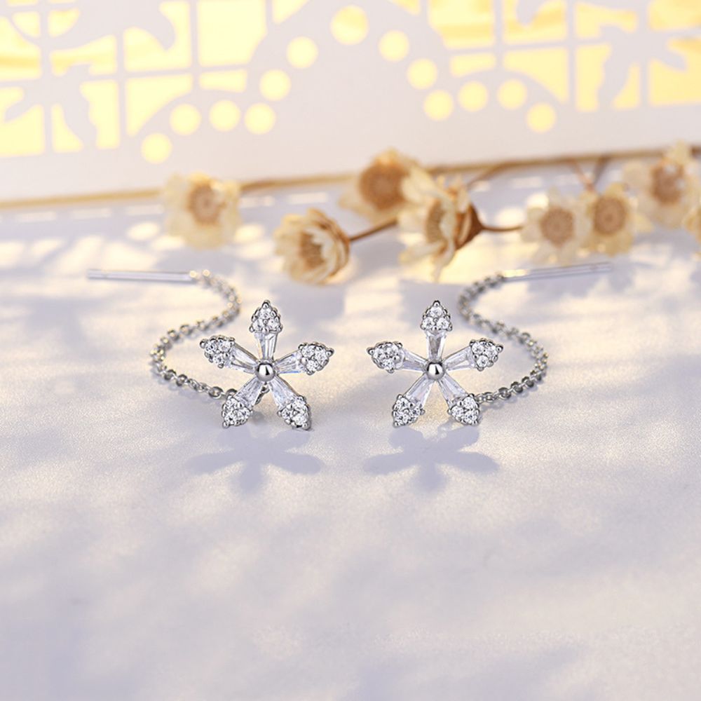Aure® | BLUMEN-DIAMANT-STECKEROHRRINGE (PAAR)