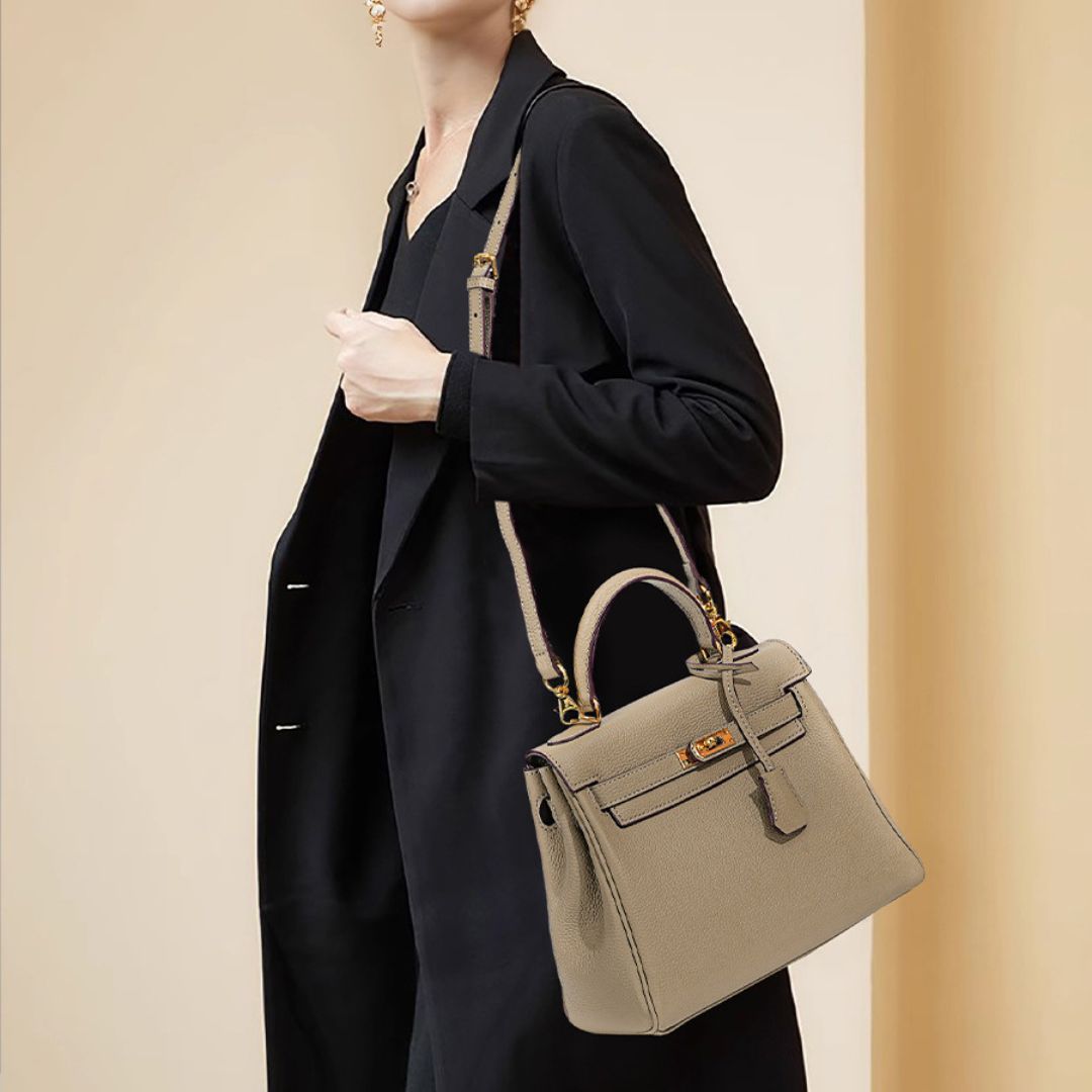 Elfenbein Crest Handtasche
