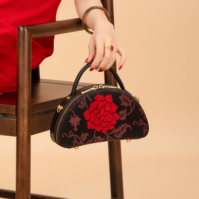 Majestätische Rose Handtasche