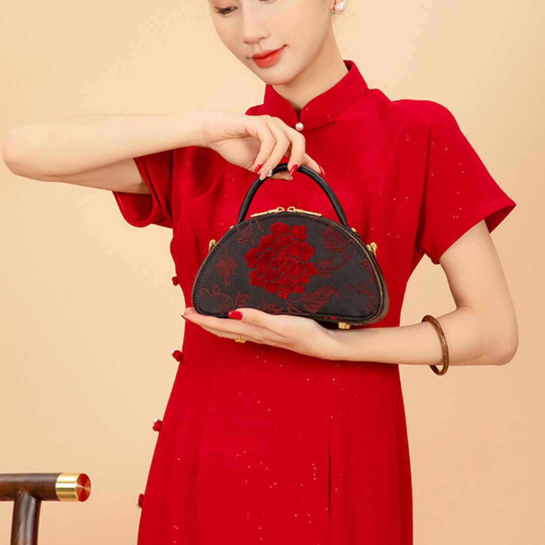 Majestätische Rose Handtasche