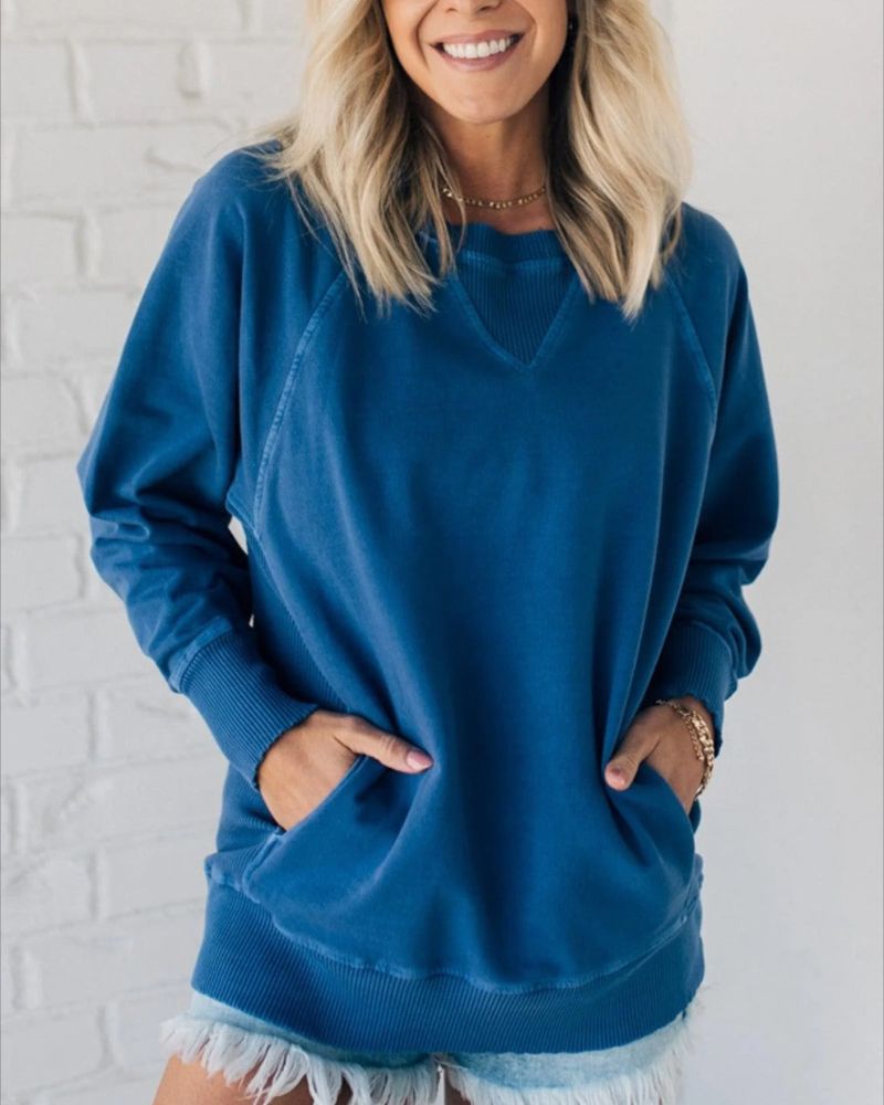Veronika® | Rippstrickpullover mit Taschen