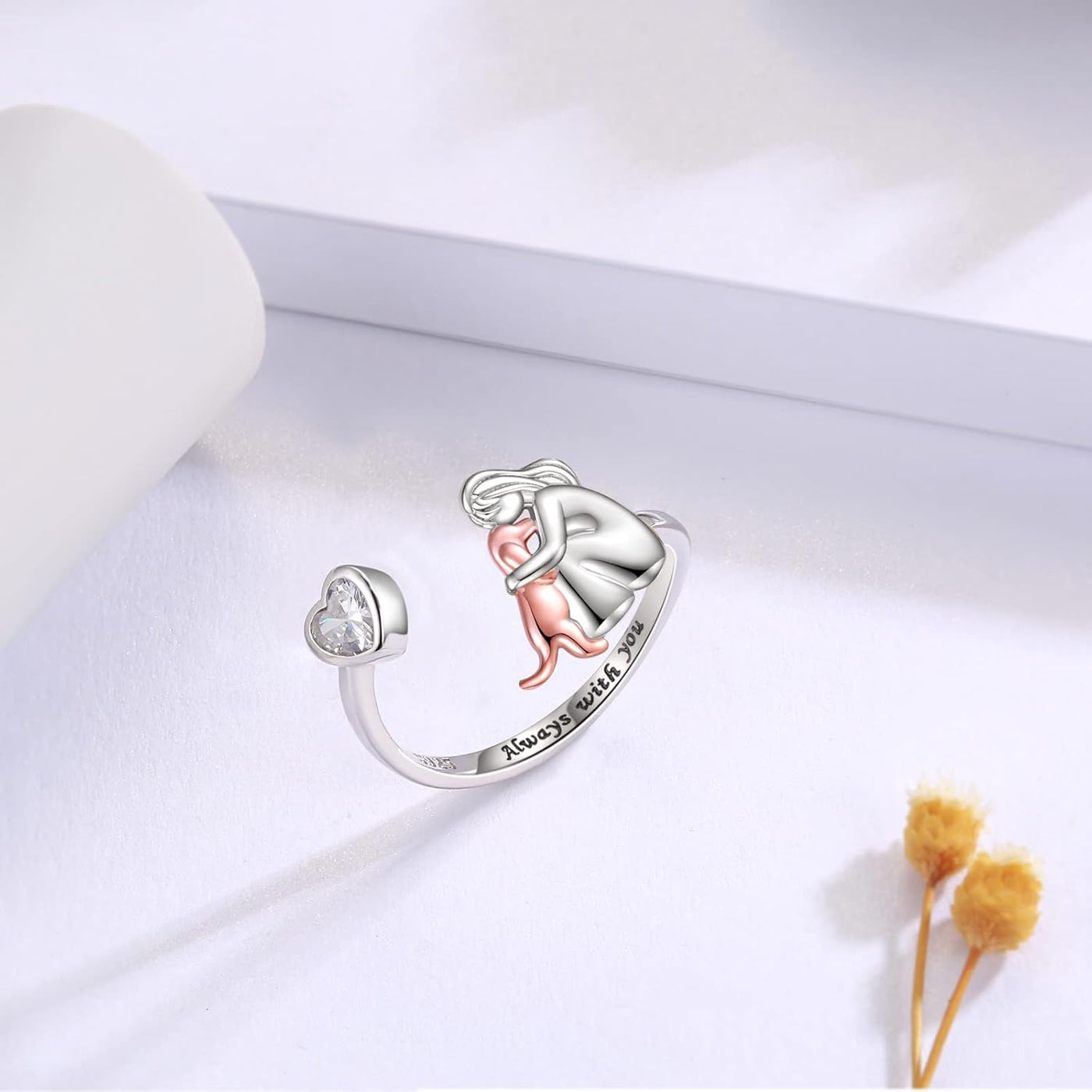 Stella® | Ring mit Hundesymbol (Rose)