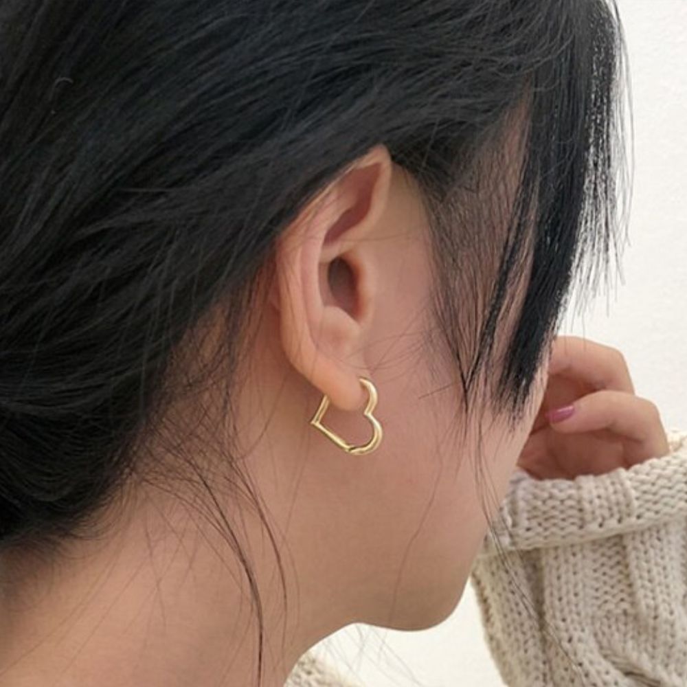 Margarethe® | HERZ HOOP OHRRINGE (PAAR)