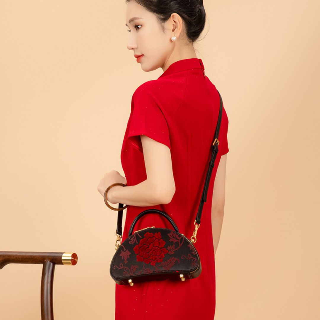 Majestätische Rose Handtasche