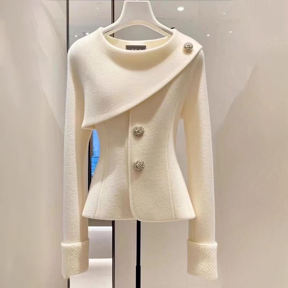 Wilma® | Bequemer Weißer Pullover mit langen Ärmeln