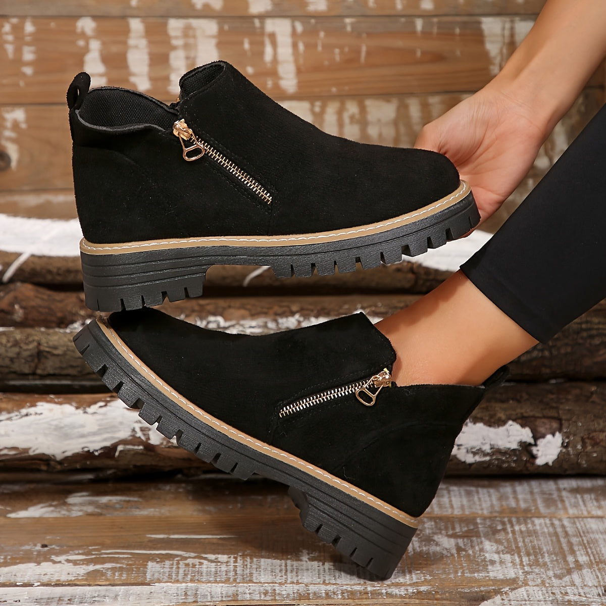 Radegunde® | Robuste Stiefel mit Reißverschluss