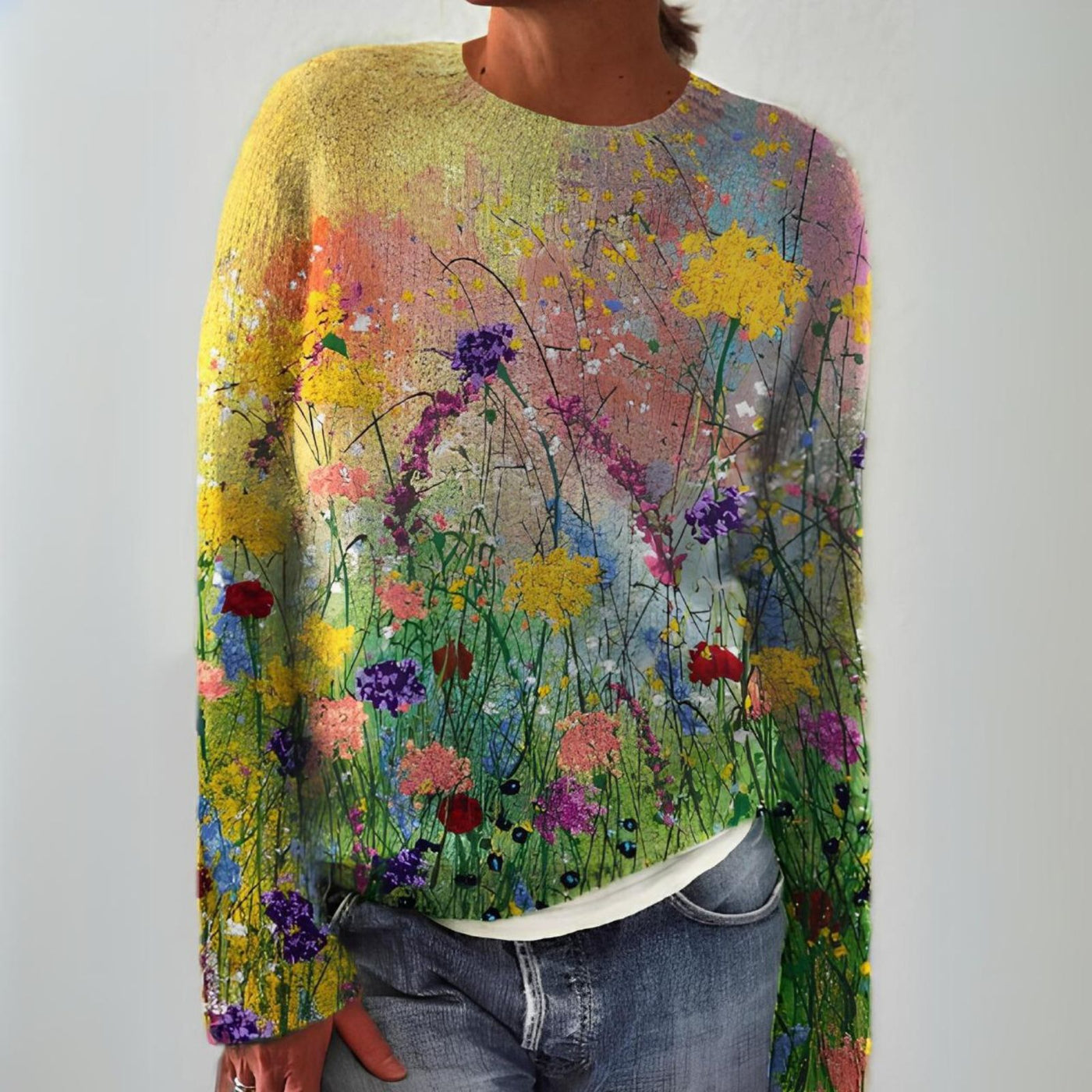 YVONNE® | BLÜTE TRÖJE MIT BLUMENMOTIV