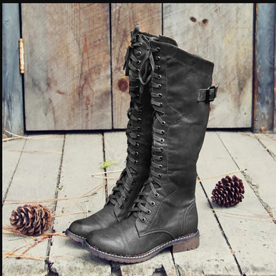 Ulrike® | Modische Hohe Reiterstiefel mit Niedrigem Absatz