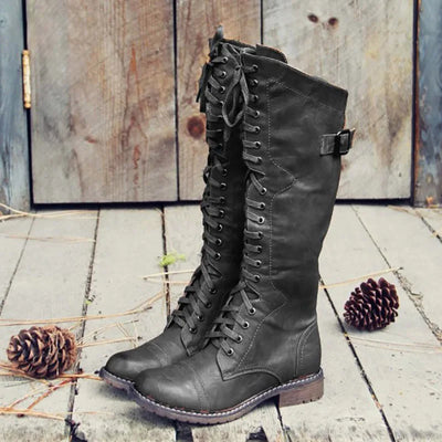 Ulrike® | Modische Hohe Reiterstiefel mit Niedrigem Absatz