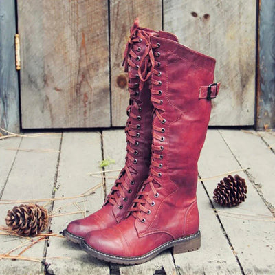 Ulrike® | Modische Hohe Reiterstiefel mit Niedrigem Absatz