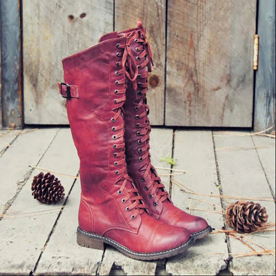Ulrike® | Modische Hohe Reiterstiefel mit Niedrigem Absatz