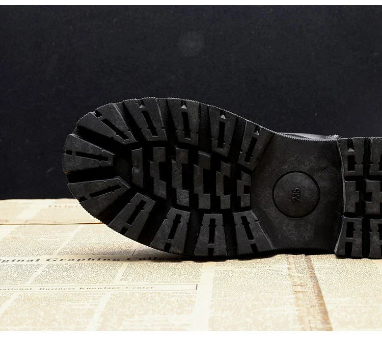 Waltraud® | Winterstiefel aus schwarzem Leder