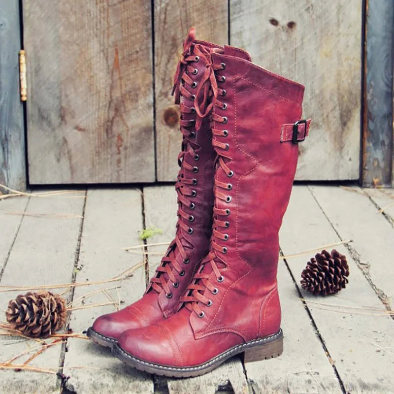 Ulrike® | Modische Hohe Reiterstiefel mit Niedrigem Absatz