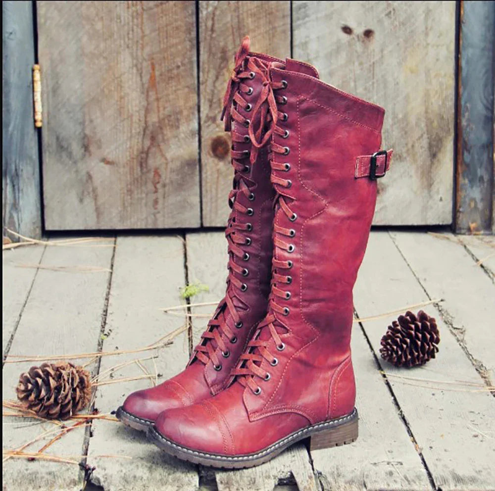 Ulrike® | Modische Hohe Reiterstiefel mit Niedrigem Absatz