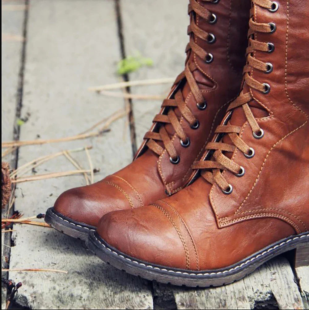 Ulrike® | Modische Hohe Reiterstiefel mit Niedrigem Absatz