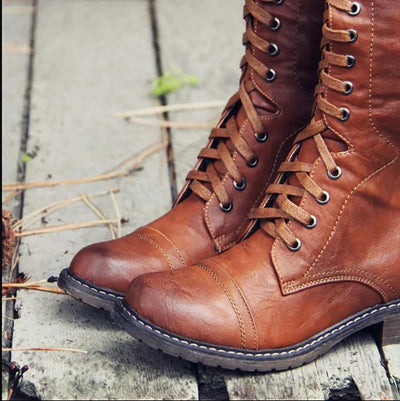 Ulrike® | Modische Hohe Reiterstiefel mit Niedrigem Absatz