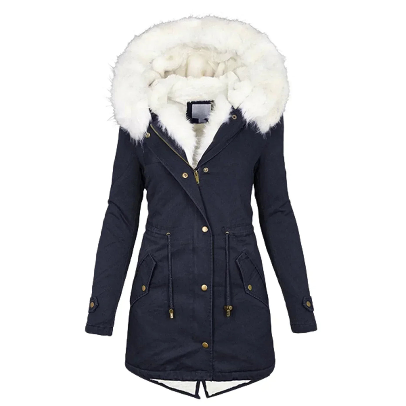 Theresa® | Wintermantel mit Futter aus Kunstfell
