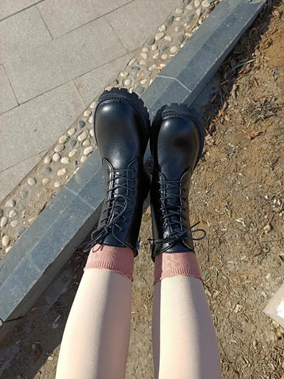 Waltraud® | Winterstiefel aus schwarzem Leder