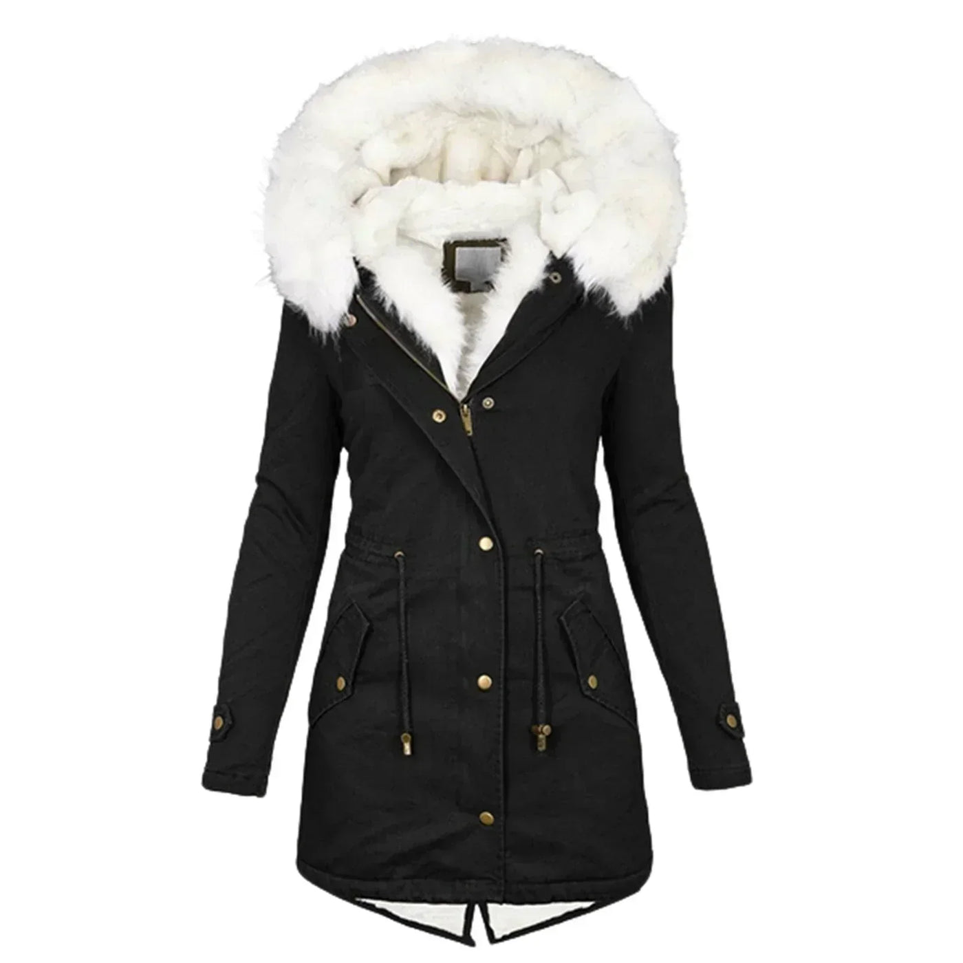 Theresa® | Wintermantel mit Futter aus Kunstfell