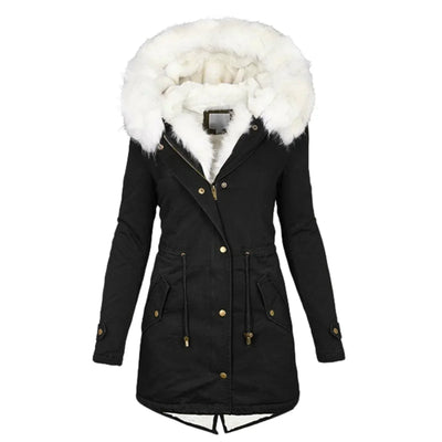 Theresa® | Wintermantel mit Futter aus Kunstfell