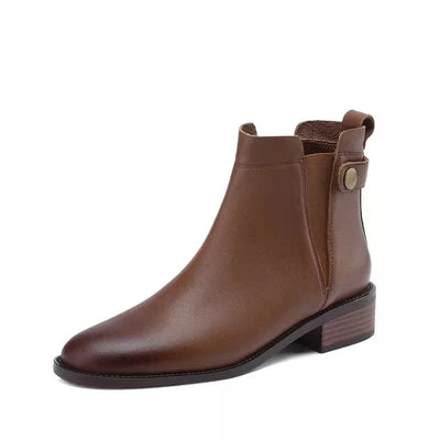 Gerlinde® |  Chelsea-Stiefel aus weichem Leder mit dickem Absatz
