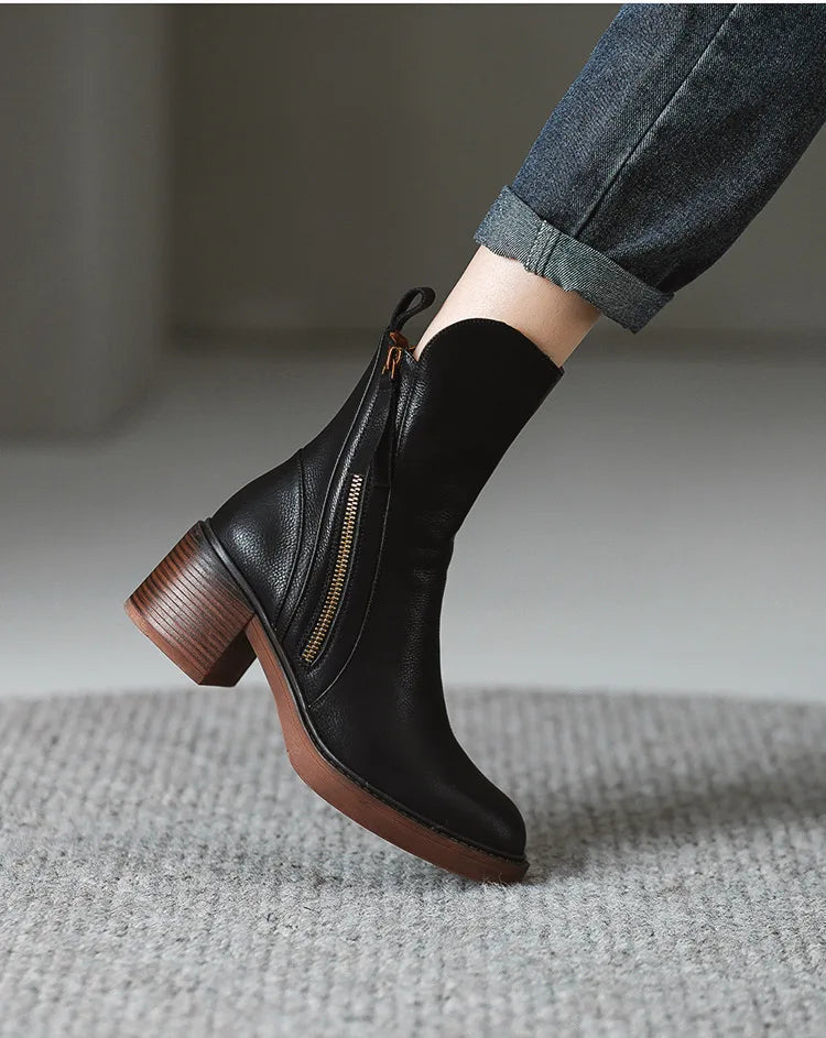 Edith® | Leder Stiefeletten