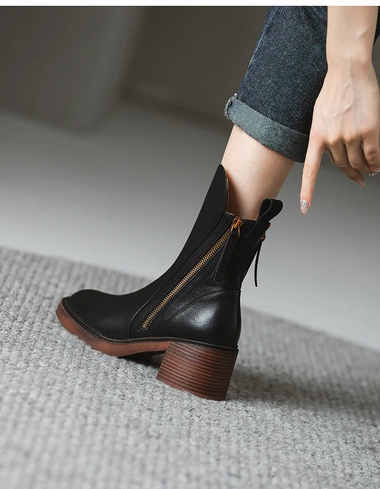 Edith® | Leder Stiefeletten