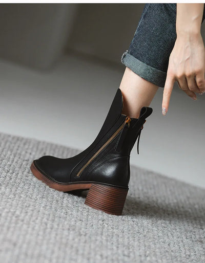 Edith® | Leder Stiefeletten