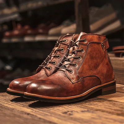 Paul® | Herren Retro Stiefel mit runder Spitze