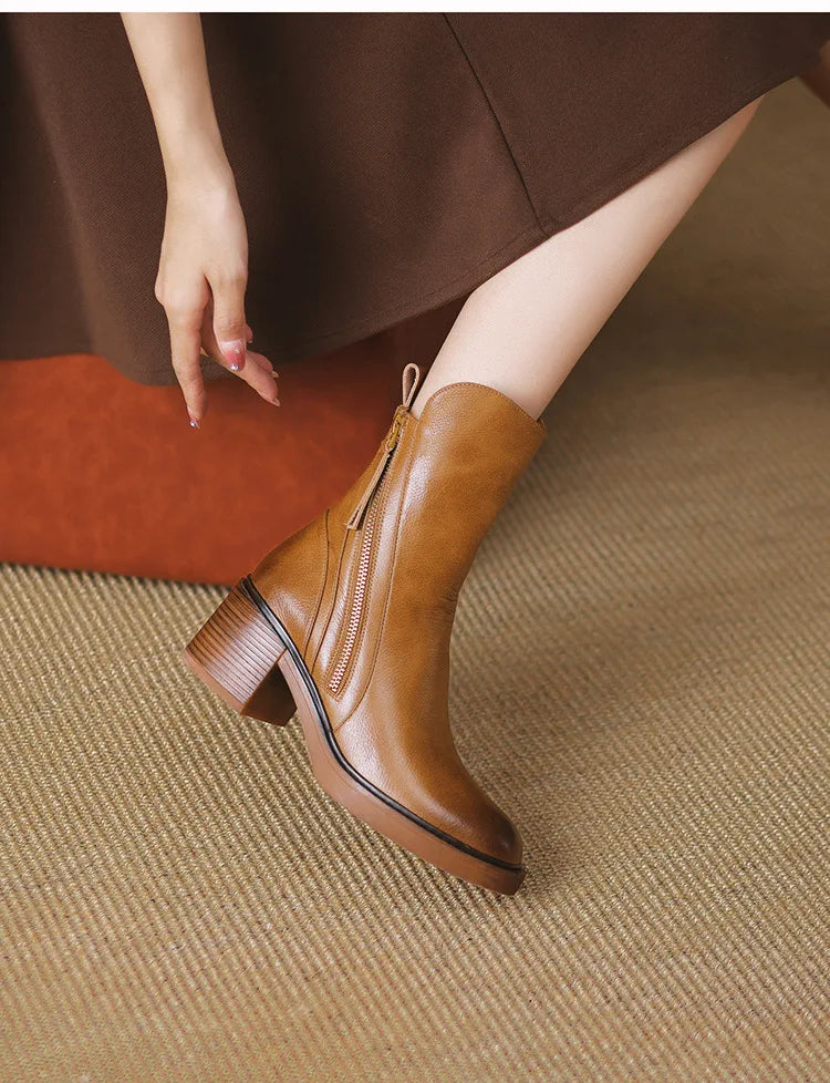 Edith® | Leder Stiefeletten