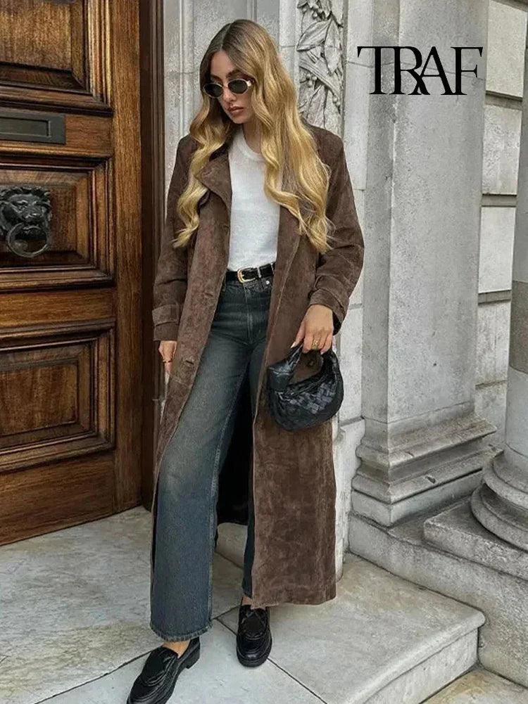 Johanne® | Trenchcoat aus Wildleder