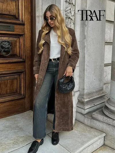 Johanne® | Trenchcoat aus Wildleder