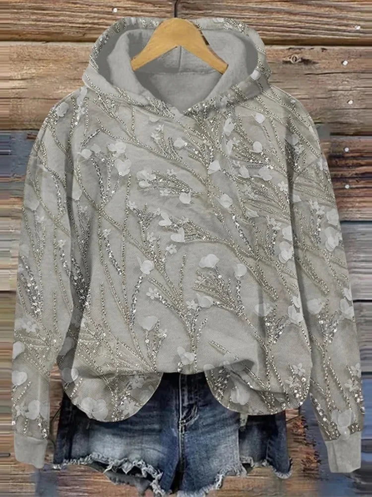 DOREA® | Sweatshirt mit floralem Druck