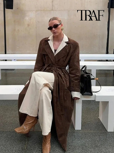 Johanne® | Trenchcoat aus Wildleder