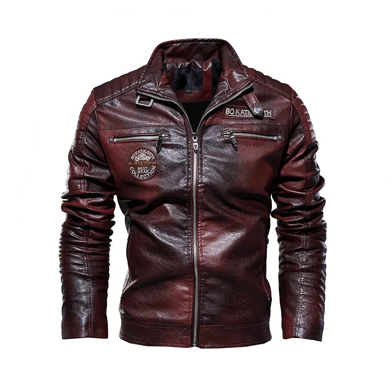 Günther® | Vintage Braun Premium Bikerjacke aus Leder