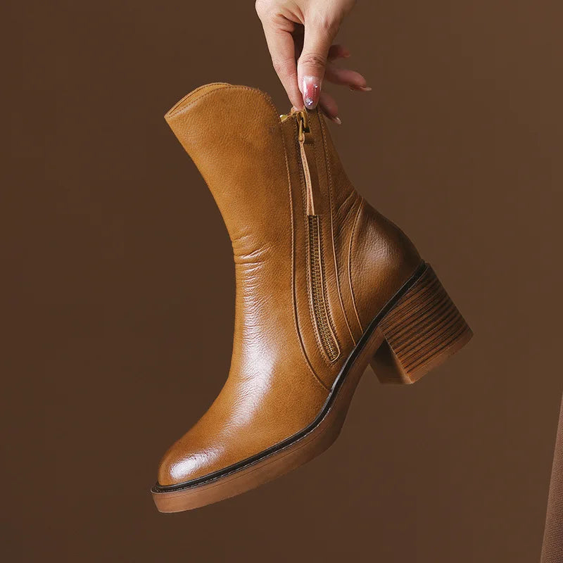 Edith® | Leder Stiefeletten