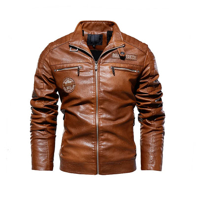 Günther® | Vintage Braun Premium Bikerjacke aus Leder