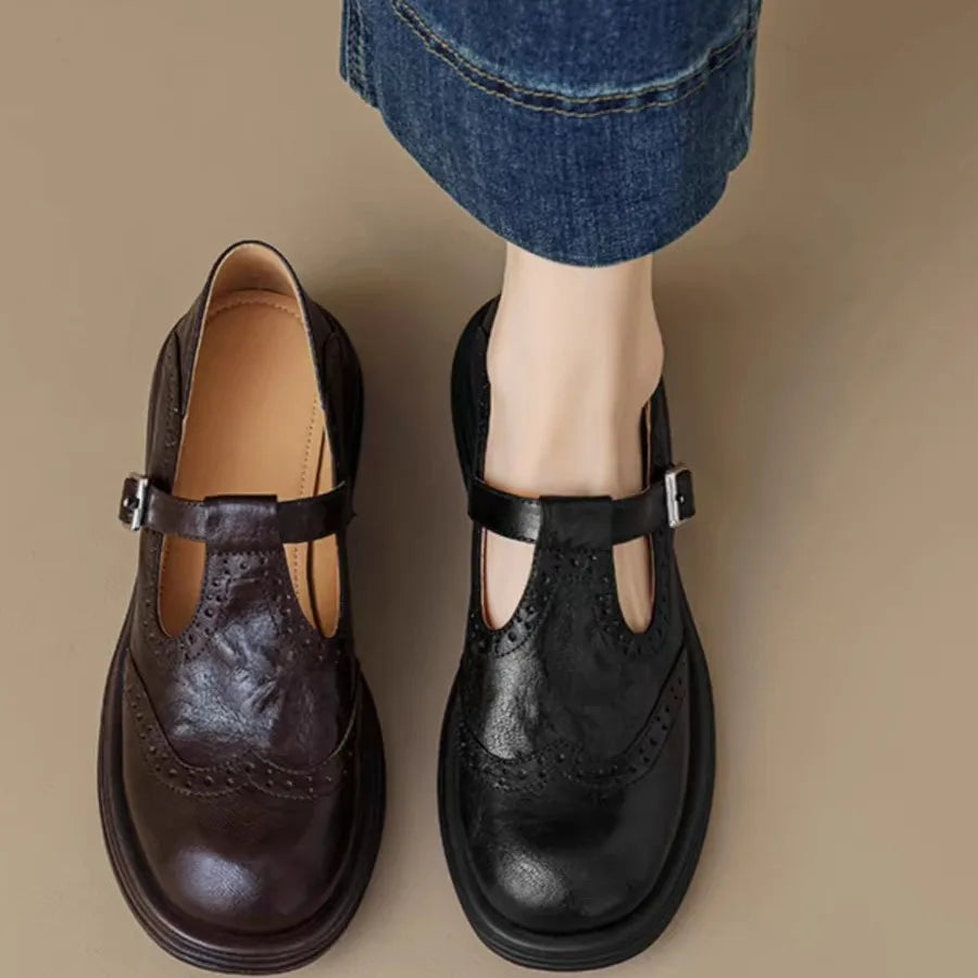 Louisa® | Vegane Leder Orthopädische Mary Jane Schuhe