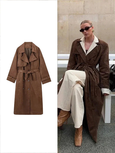 Johanne® | Trenchcoat aus Wildleder