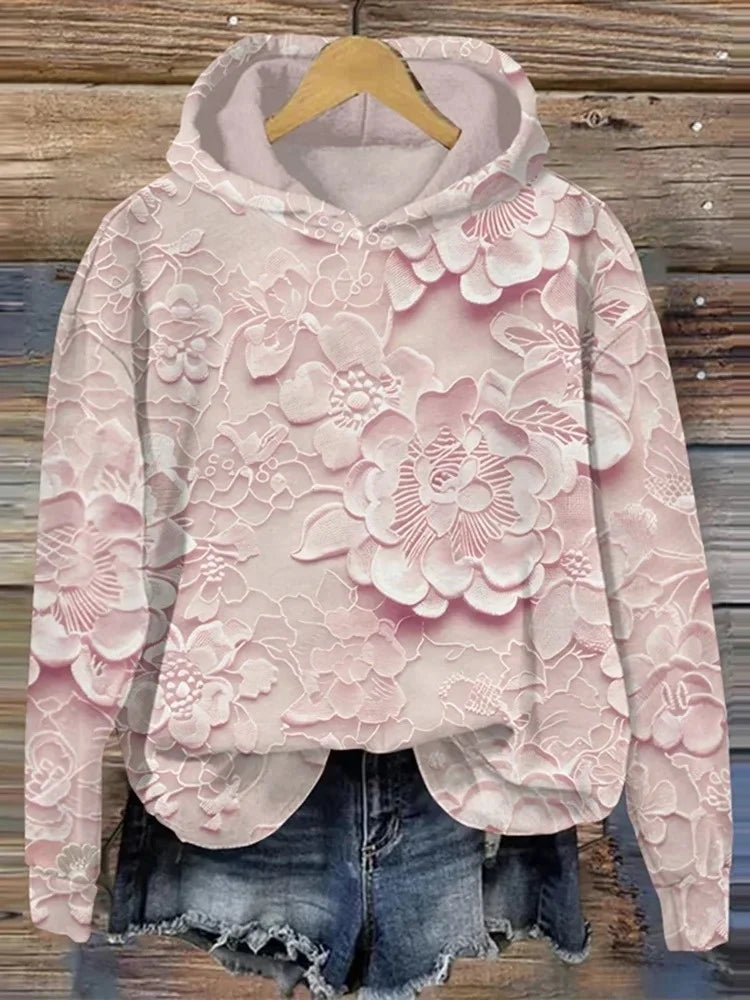 DOREA® | Sweatshirt mit floralem Druck